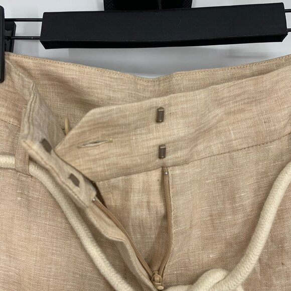 Anthropologie Elevenses Pants Split Wide Leg 100% Linen High Rise NWT - Picture 7 of 14